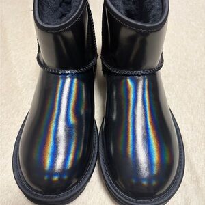 UGG Classic Mini Black Holographic Boots